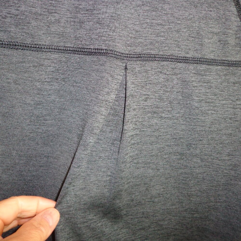 Z By Zella T-Shirt M Heather Charcoal Grey Cap Sleeves Surge Stitched Back Pleat - Picture 6 of 11